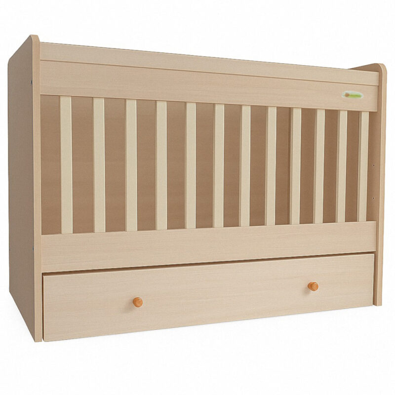 Κρεβατάκι με Λίκνισμα 60x120cm Ήρα Οξιά