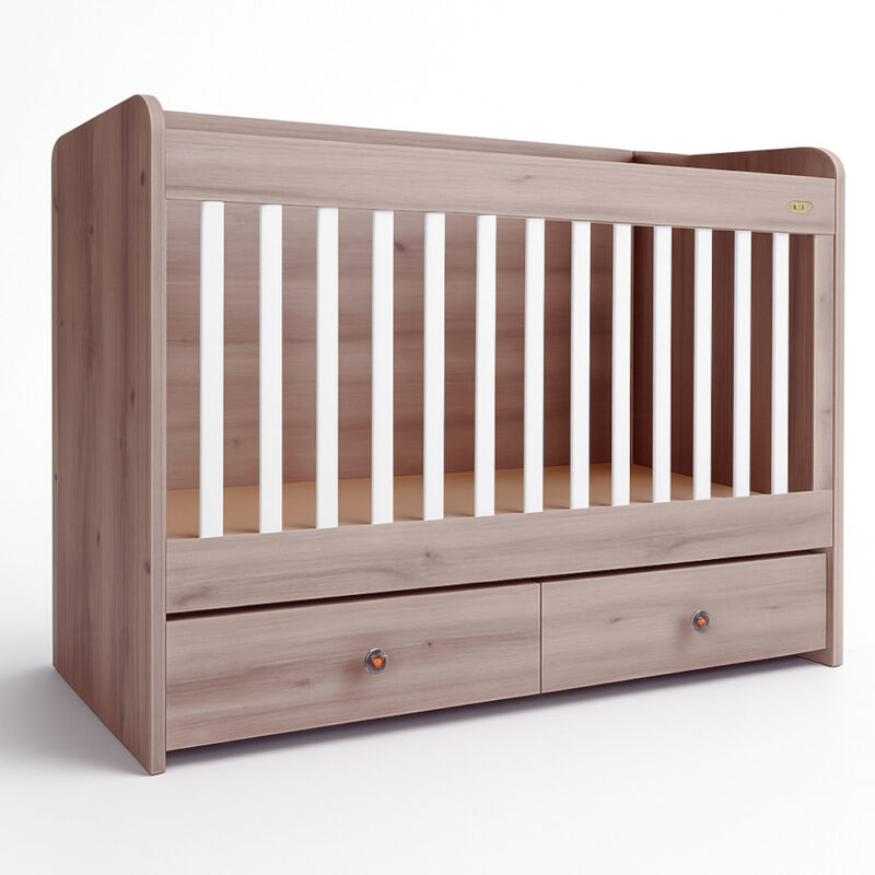 Κρεβατάκι με Λίκνισμα 70x140cm Ήρα Κεχριμπάρι