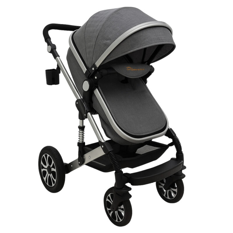 Καρότσι Μετατρεπόμενο 2σε1 με Ελαστικά Αέρα Nesna Dark Grey 2025