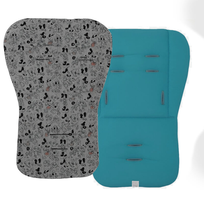 Στρώμα για Καρότσι με Υποδοχές Mickey Turquoise