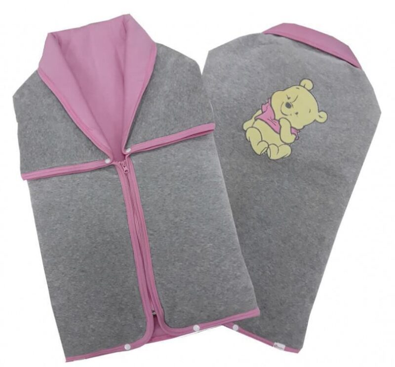 Πάπλωμα – Υπνόσακος 90x90cm Pooh Grey Pink