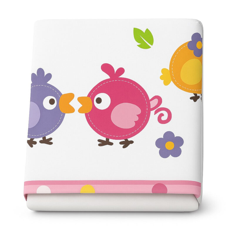 Σεντόνι για Παιδικό Κρεβάτι 105x170cm Pink Lovely Birds