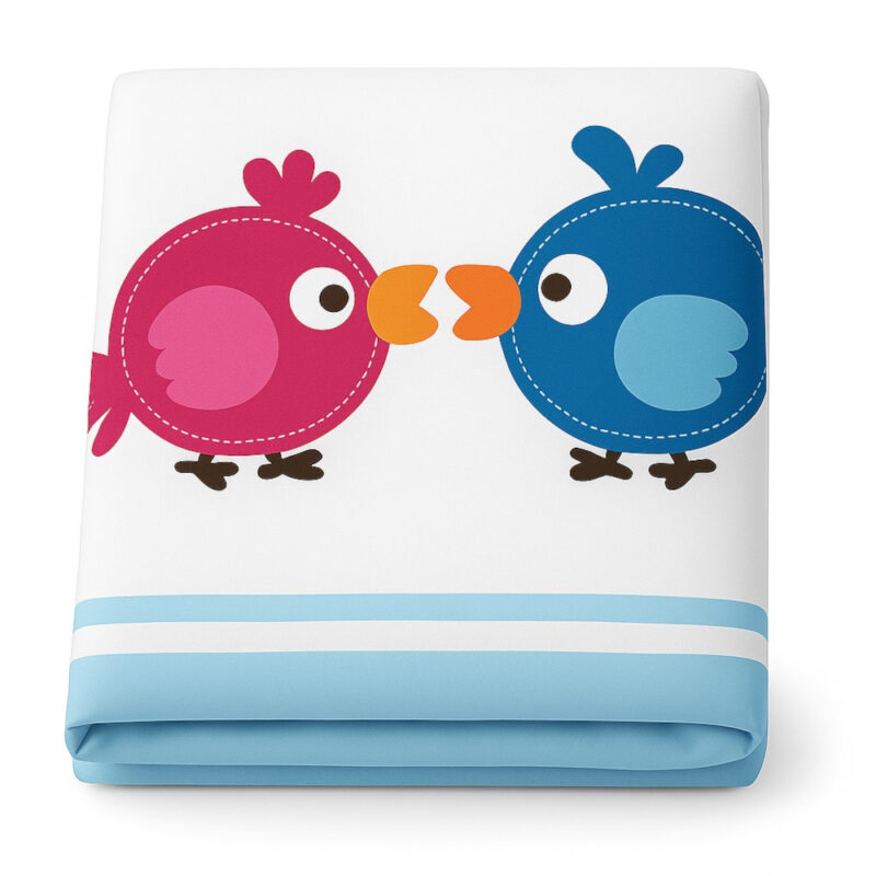 Σεντόνι για Παιδικό Κρεβάτι 105x170cm Blue Lovely Birds