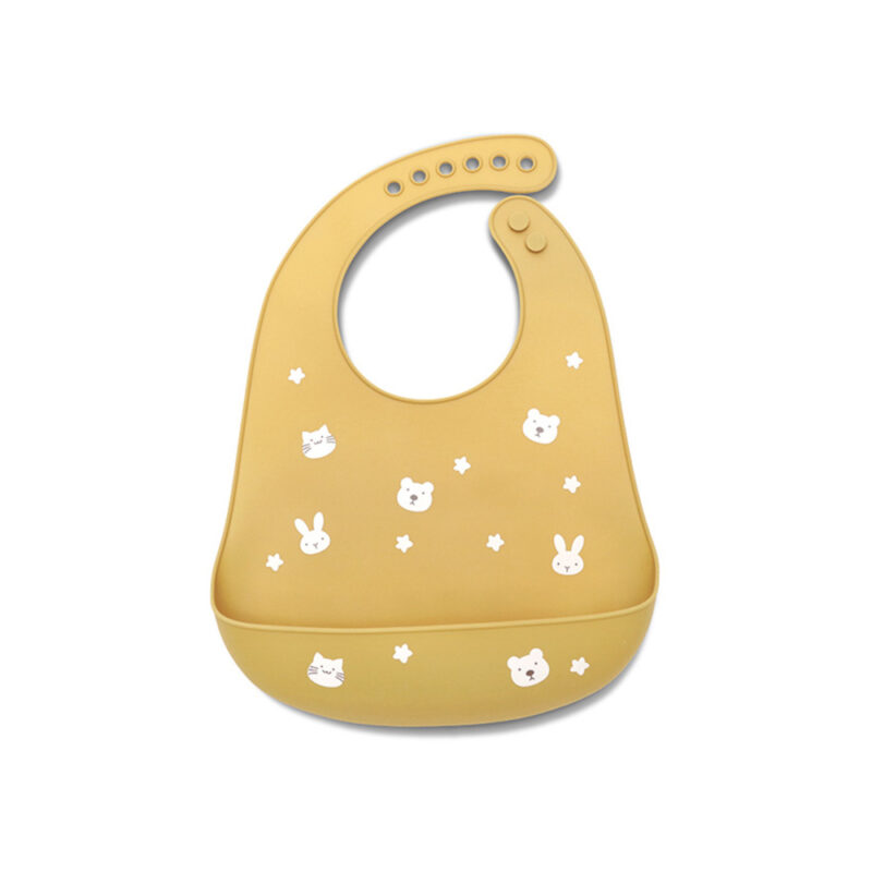 Σαλιάρα Σιλικόνης με Τσέπη Yellow Lorelli