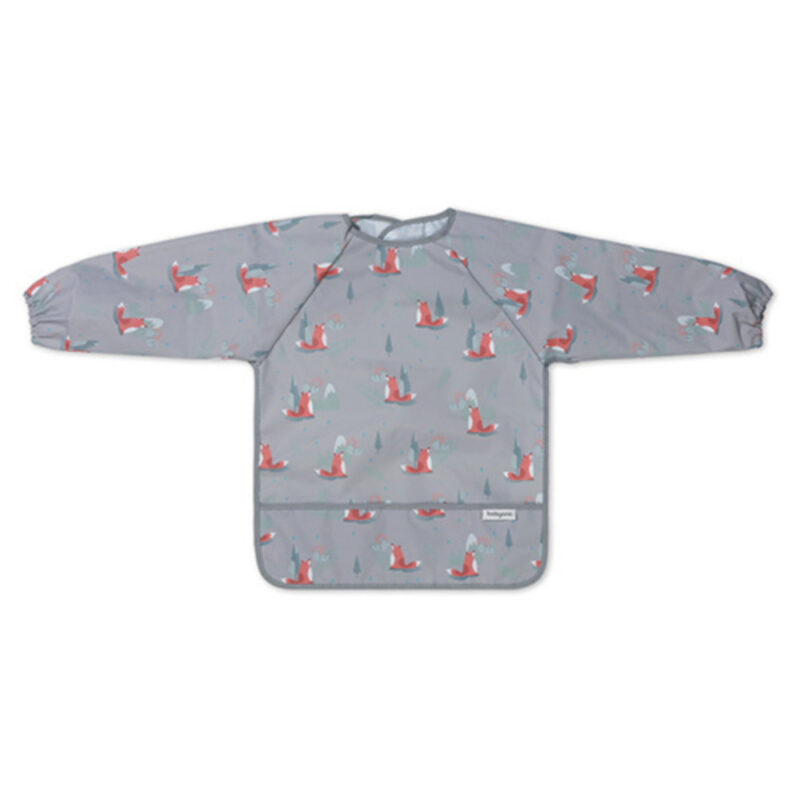 Σαλιάρα Αδιάβροχη με Μανίκια Babyono Grey Fox 1477/03