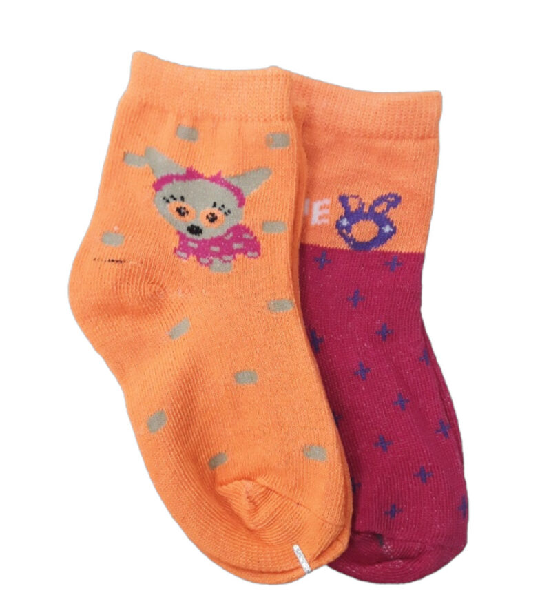 Καλτσάκια Σετ 2 τμχ Orange Pink Dog