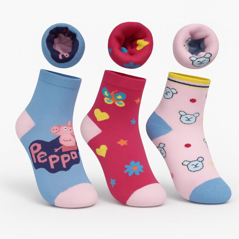 Καλτσάκια Σετ 3τμχ No 26-30 Peppa Pink