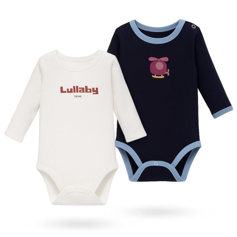 Κορμάκια Μακρυμάνικα Σετ 2τμχ Flash LullaBy White Blue