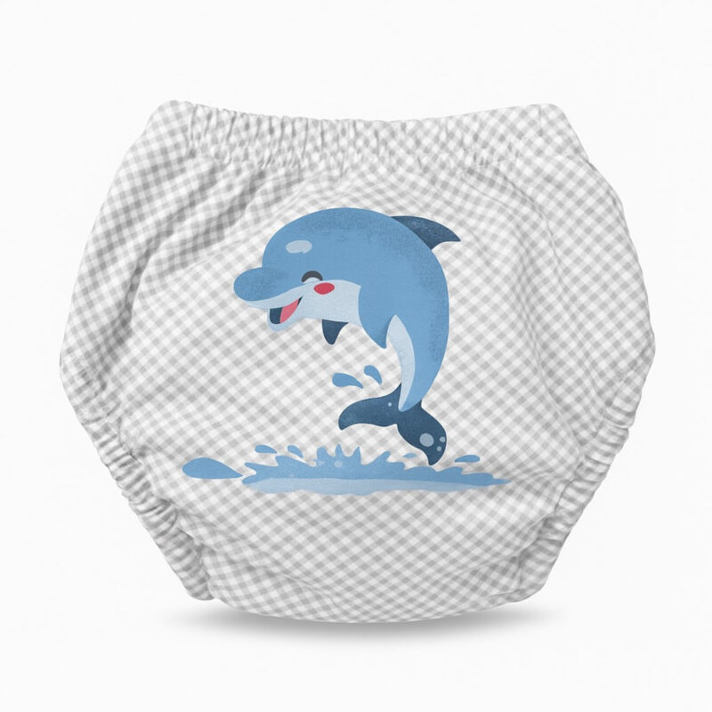 Βρακάκι Εκμάθησης Τουαλέτας έως 15kg Dolphin Blue Karo