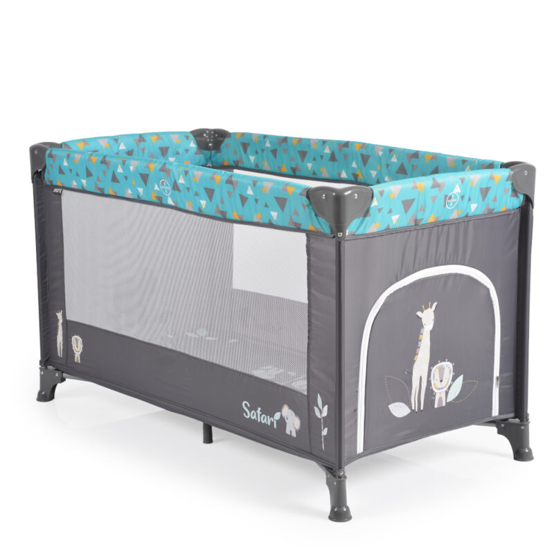 Παρκοκρέβατο 1 Επιπέδου Safari Moni Turquoise