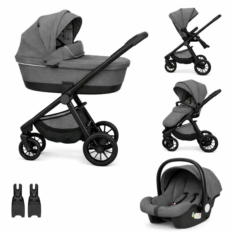 Πολυκαρότσι 3σε1 με ξεχωριστό Πορτ μπεμπέ και Car Seat 0-13kg Tortoni Grey